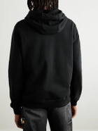 Versace - Logo-Print Cotton-Jersey Hoodie - Black