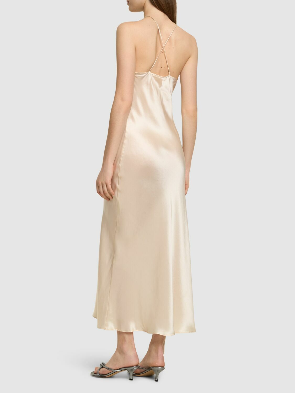 DESIGNERS REMIX Sadie Silk Satin Long Dress