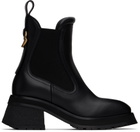 Moncler Black Gigi Leather Chelsea Boots