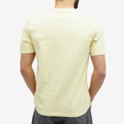 Maison Kitsuné Men's Fox Head Patch Regular T-Shirt in Chalk Yellow