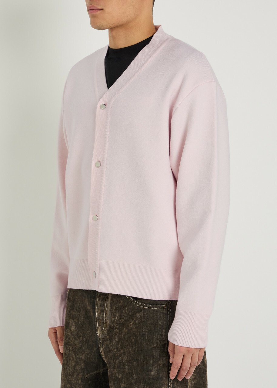 Jacquemus Le Cardigan Doppio Merino Wool-blend Cardigan Light Pink