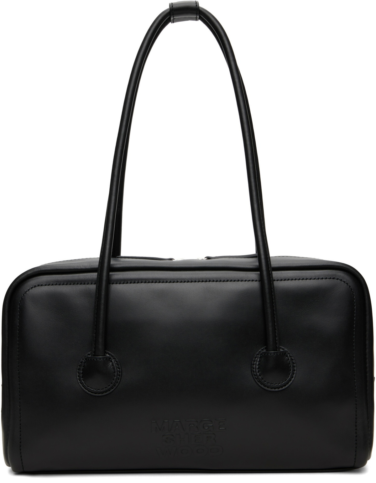 MARGESHERWOOD Black Soft Boston Small Bag