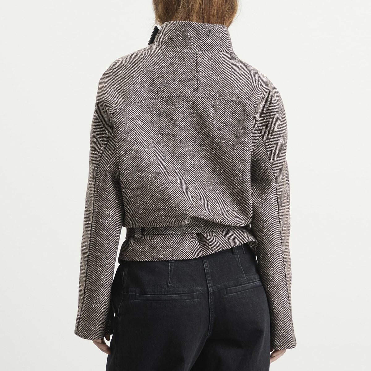 Entire Studios Women's Contrast Aviator Jacket in Brindle