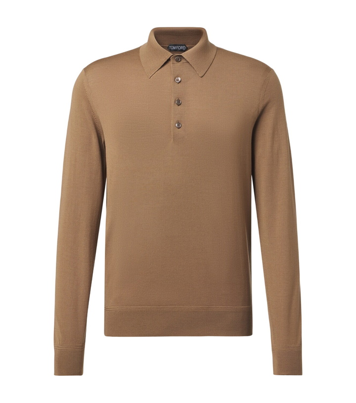 Photo: Tom Ford Wool gauge polo sweater