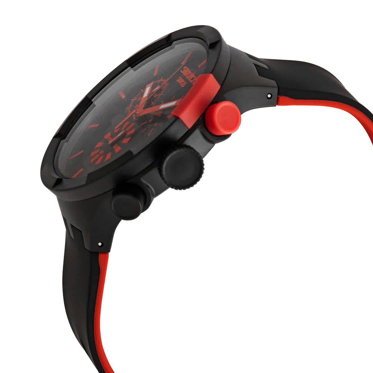 Swatch Checkpoint Red Chronograph Quartz Unisex Watch SB02B402