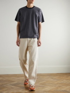 NN07 - Lionel 30017 Striped Cotton-Jacquard T-Shirt - Blue