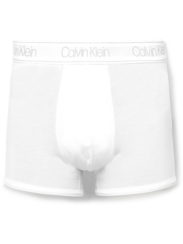 Photo: Calvin Klein Underwear - Stretch-Cotton and Modal-Blend Boxer Briefs - White