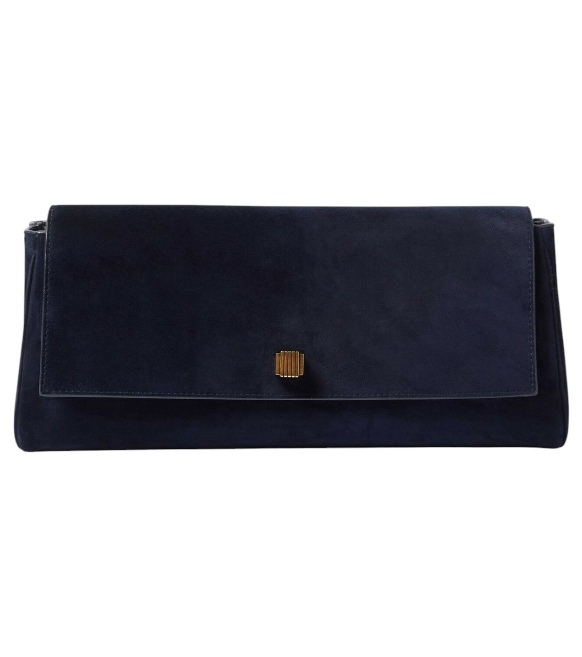 Sister ME Wide Suede Clutch With Chain Khaki