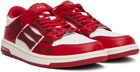 AMIRI Red & White Skel Top Low Sneakers