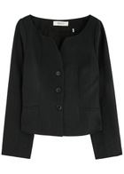 Skall Studio Athena Linen-blend Blazer Black
