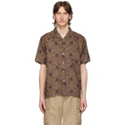 BEAMS PLUS Brown Flax Batik Print Shirt