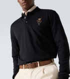 Ralph Lauren Purple Label Embroidered cotton and cashmere polo shirt