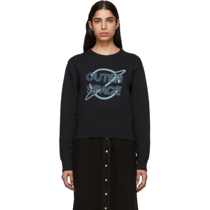 rag and bone Black Outer Space Sweatshirt Rag and Bone