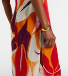 Cala de la Cruz Accasia floral halterneck maxi dress