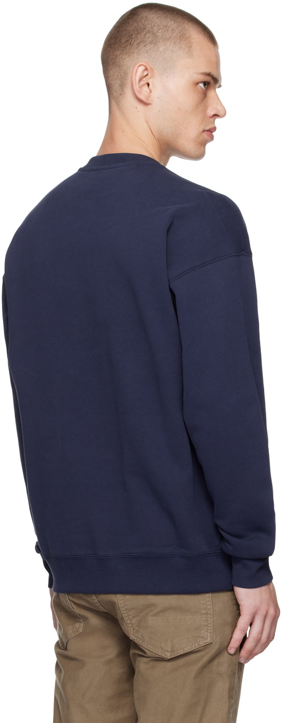 Moschino Navy Bonded Logo Sweatshirt