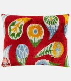 Les-Ottomans Silk and cotton velvet cushion