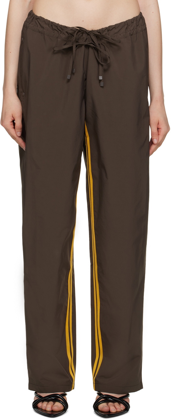 TheOpen Product Brown Striped Lounge Pants