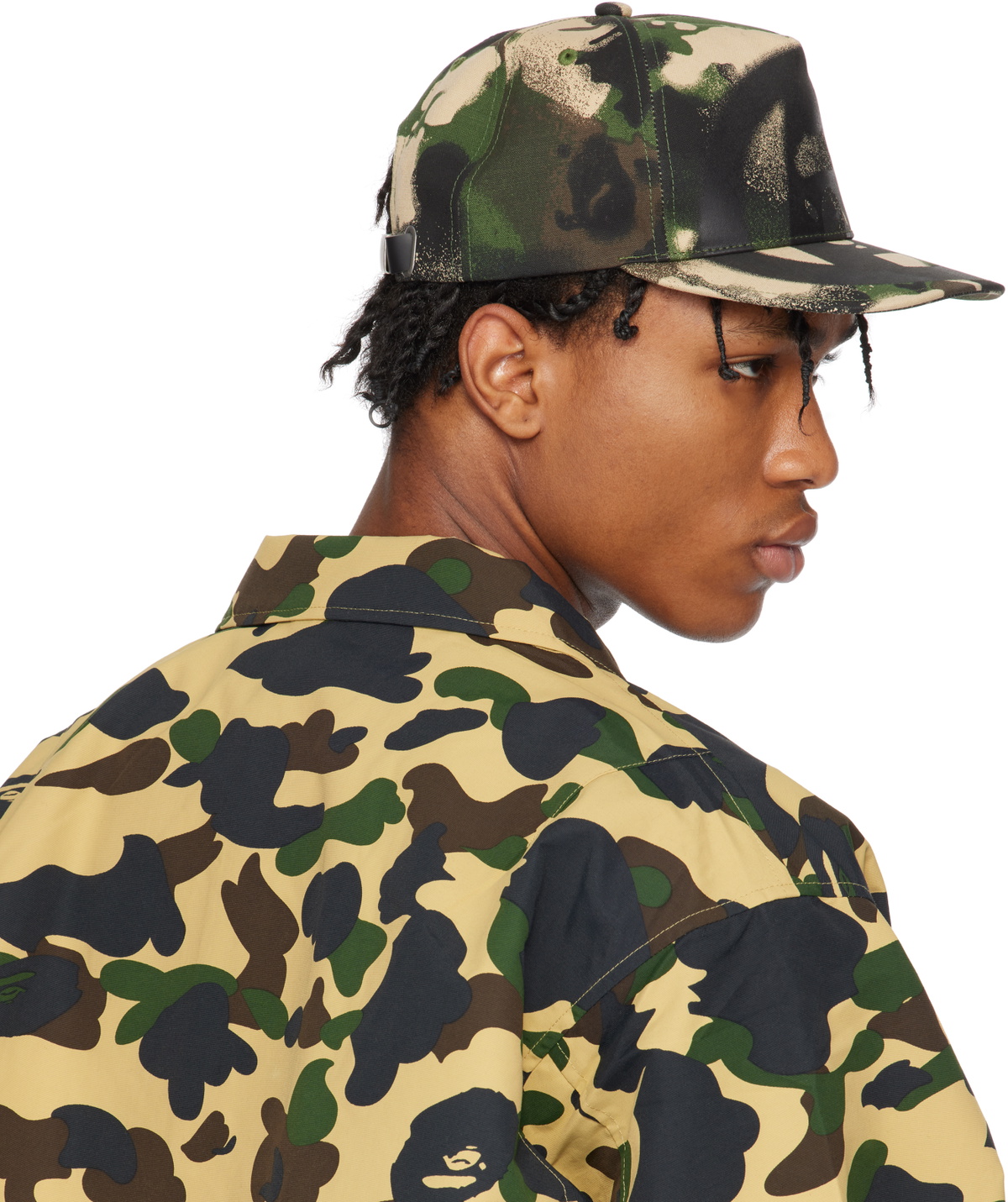 BAPE Green & Beige Map Camo Cap