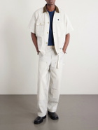 Sacai - Carhartt WIP Duck Wide-Leg Belted Grain de Poudre and Cotton-Canvas Trousers - Neutrals