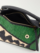 LOEWE - Paula's Ibiza Puzzle Edge Crocodile leather-trimmed raffia shoulder bag