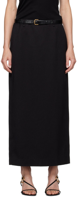 Photo: LE17SEPTEMBRE Black Belted Maxi Skirt