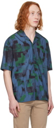 BOSS Blue & Green Drew Shirt