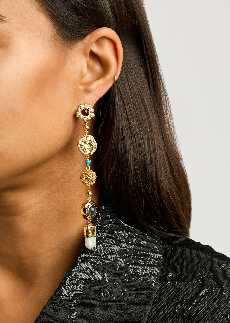 Joanna Laura Constantine Mismatched 18kt Gold-plated Earrings - One Size