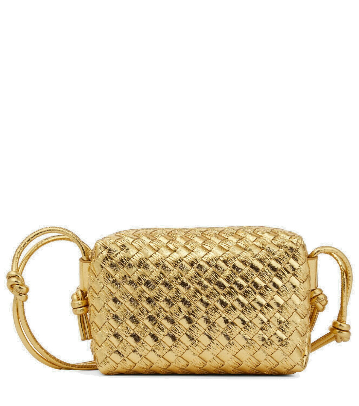 BOTTEGA VENETA ゴールド レザーバッグ Bottega Veneta - Loop Mini leather crossbody bag Bottega Veneta