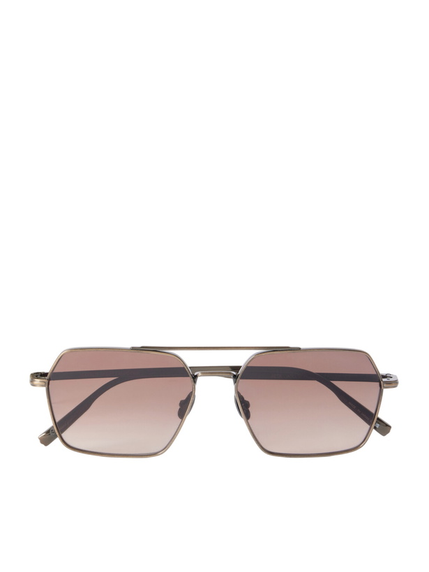 Photo: Garrett Leight California Optical - Alta Hexagon-Frame Titanium Sunglasses