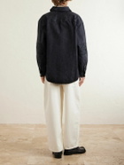 LOEWE - Anagram Logo-Embroidered Denim Overshirt - Black