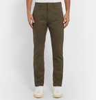 NN07 - Theo Tapered Cotton-Blend Twill Chinos - Green