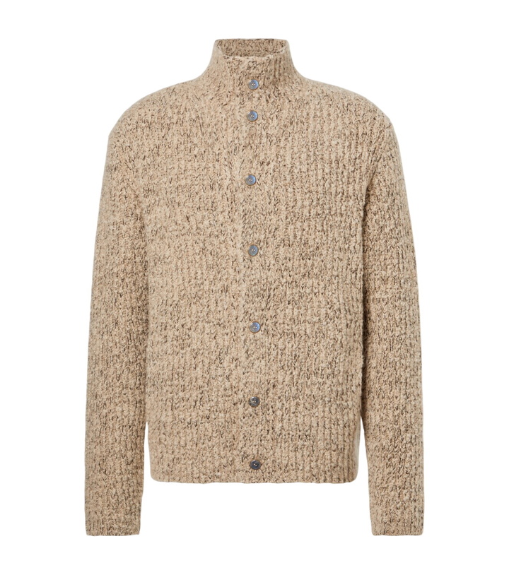 Photo: God's True Cashmere Cashmere bouclé cardigan with labradorite