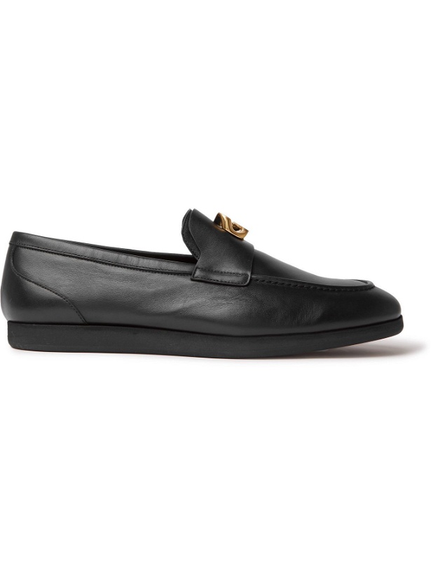 Photo: GIVENCHY - Logo-Embellished Leather Loafers - Black
