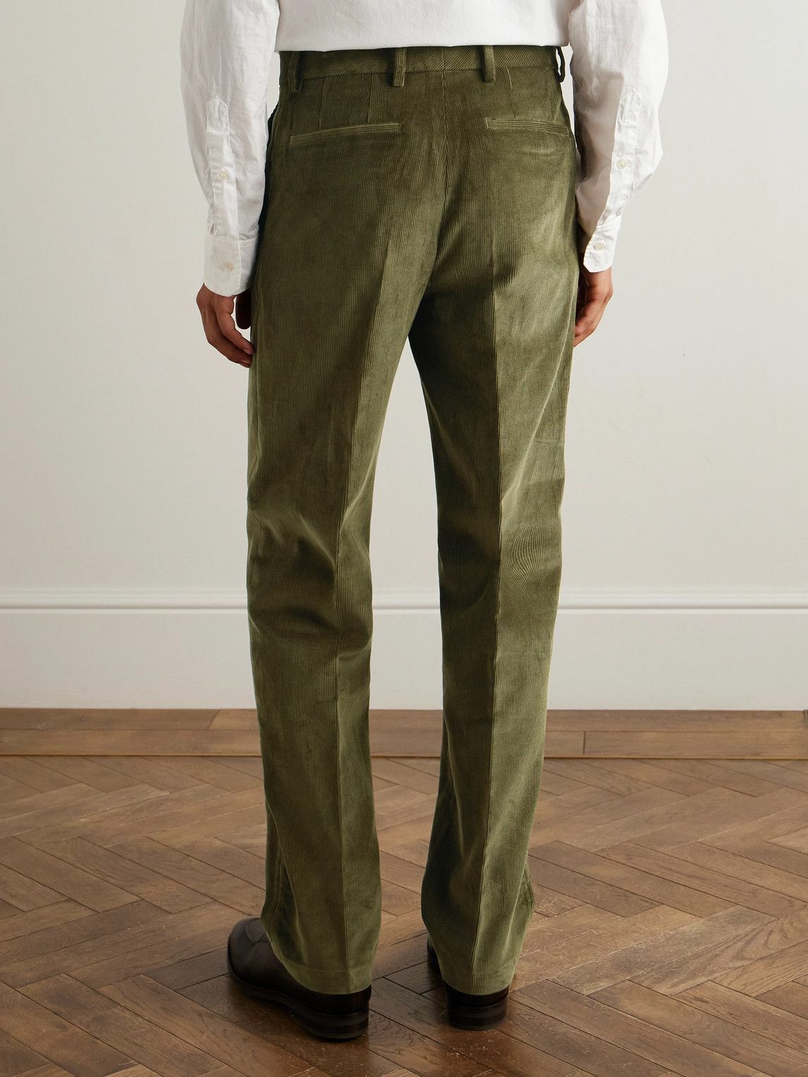 Purdey - Straight-Leg Cotton-Corduroy Trousers - Green
