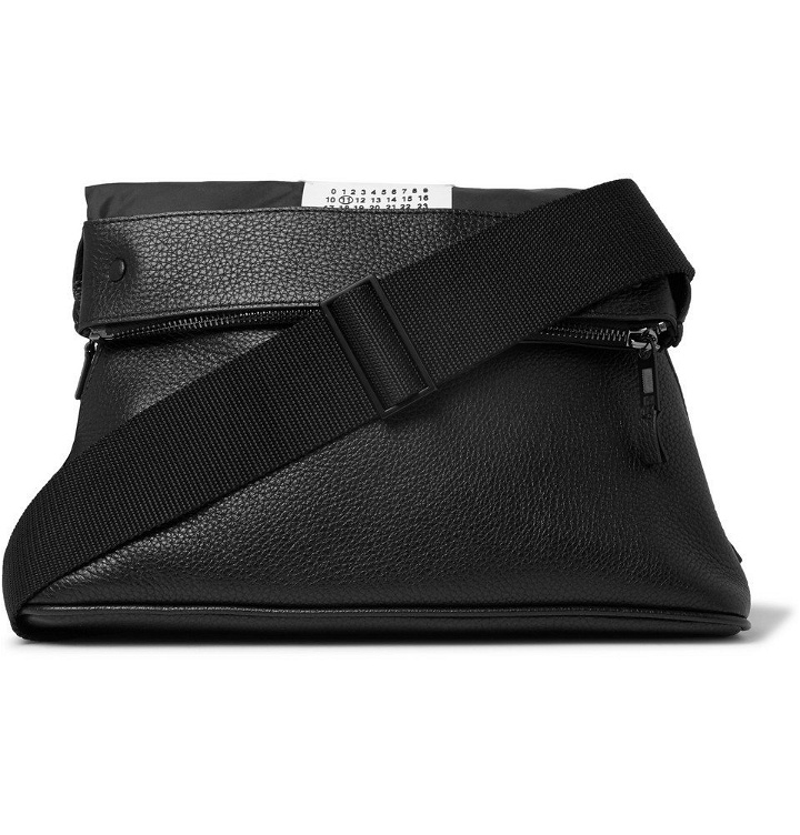 Photo: Maison Margiela - Full-Grain Leather Messenger Bag - Black