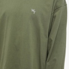WTAPS Men's Long Sleeve League T-Shirt in Olive Drab