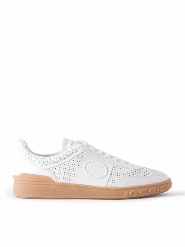 Photo: Valentino Garavani - Upvillage Perforated Leather Sneakers - White