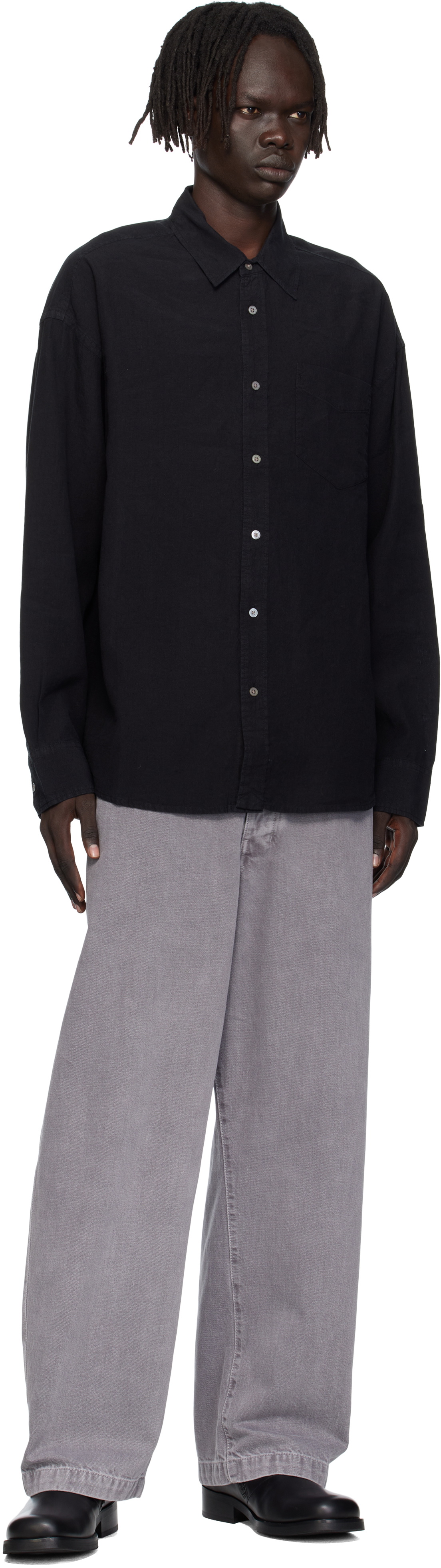 HOPE Black Wide Fit Shirt
