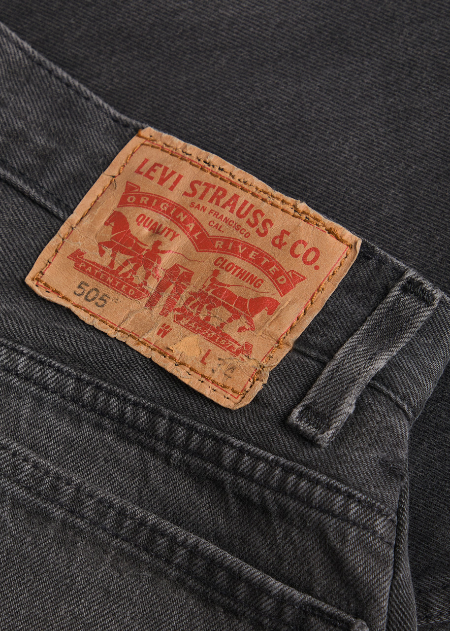 B Sides Vintage Lasso Relaxed Barrel-leg Jeans Black