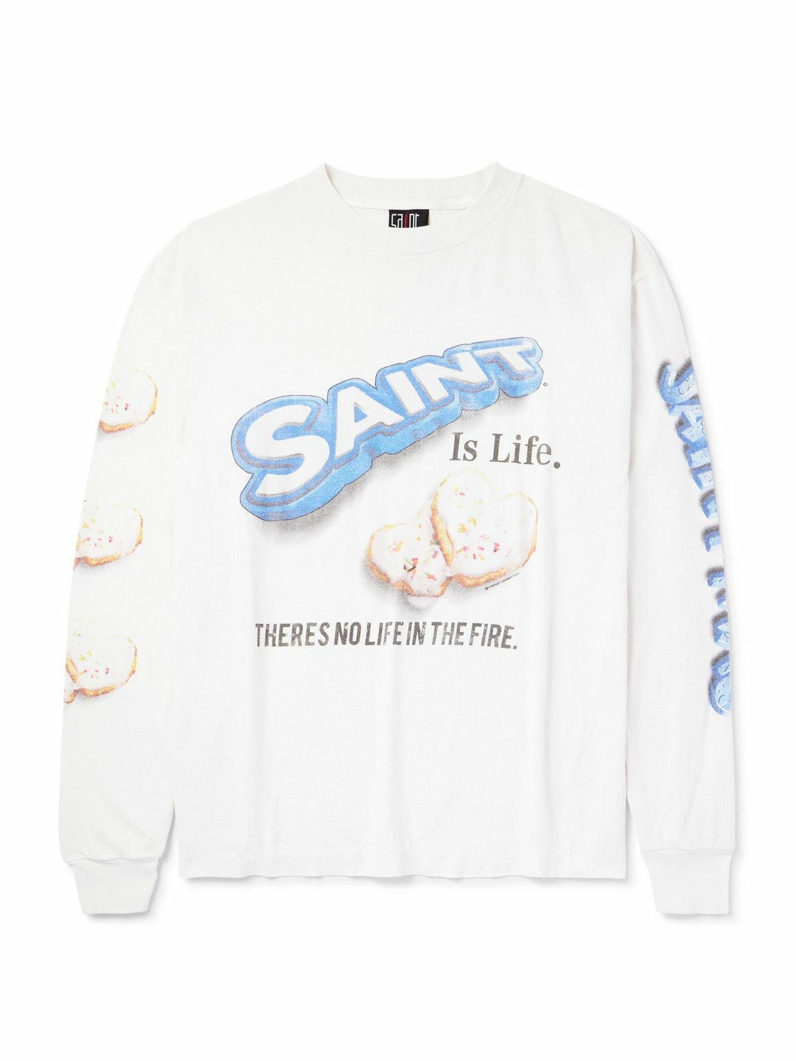 SAINT Mxxxxxx - Shermer Academy Logo-Print Cotton-Jersey T-Shirt
