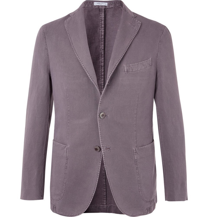 Photo: Boglioli - Grey K-Jacket Slim-Fit Unstructured Cotton-Blend Drill Blazer - Gray