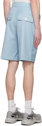 Feng Chen Wang Blue Panel Shorts