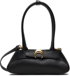 Marine Serre Black Leather Aurora Mini Bag
