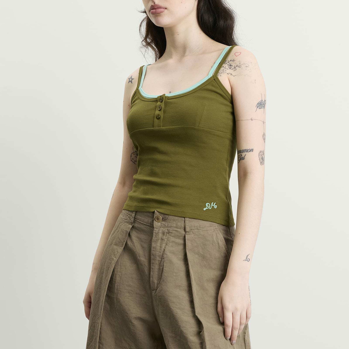 Damson Madder Women's Britt Layered Cami in Green