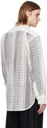 CMMAWEAR White Macrame Tailored Shirt