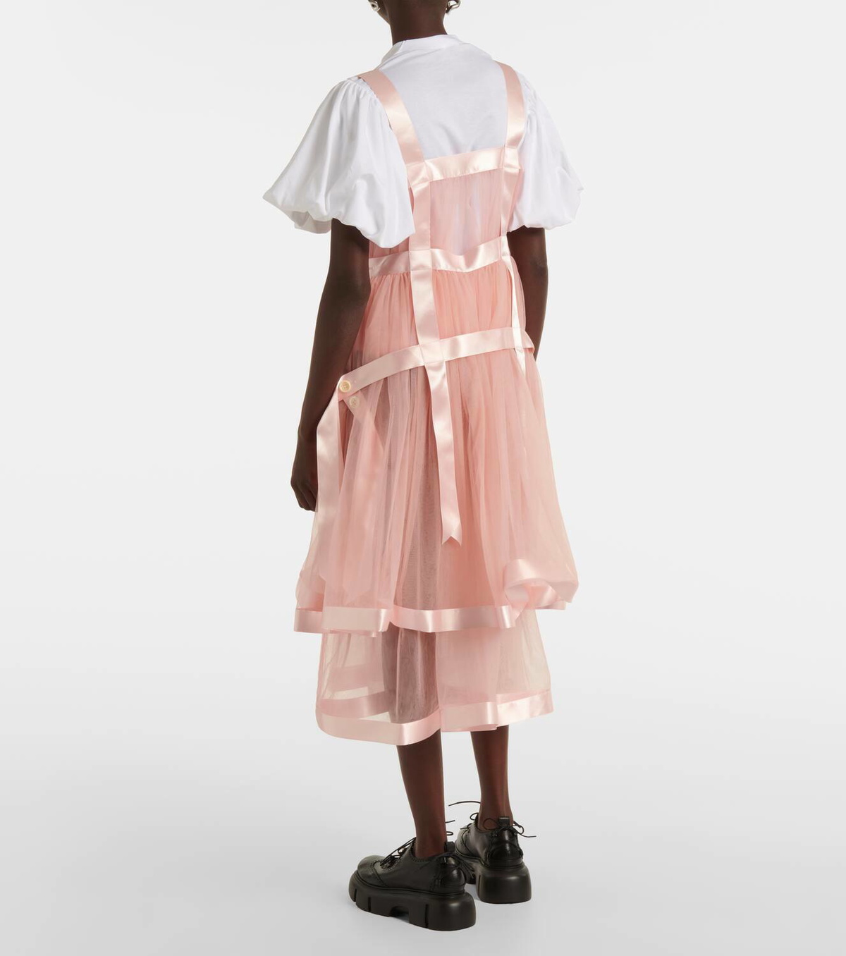 Noir Kei Ninomiya Semi-sheer midi dress