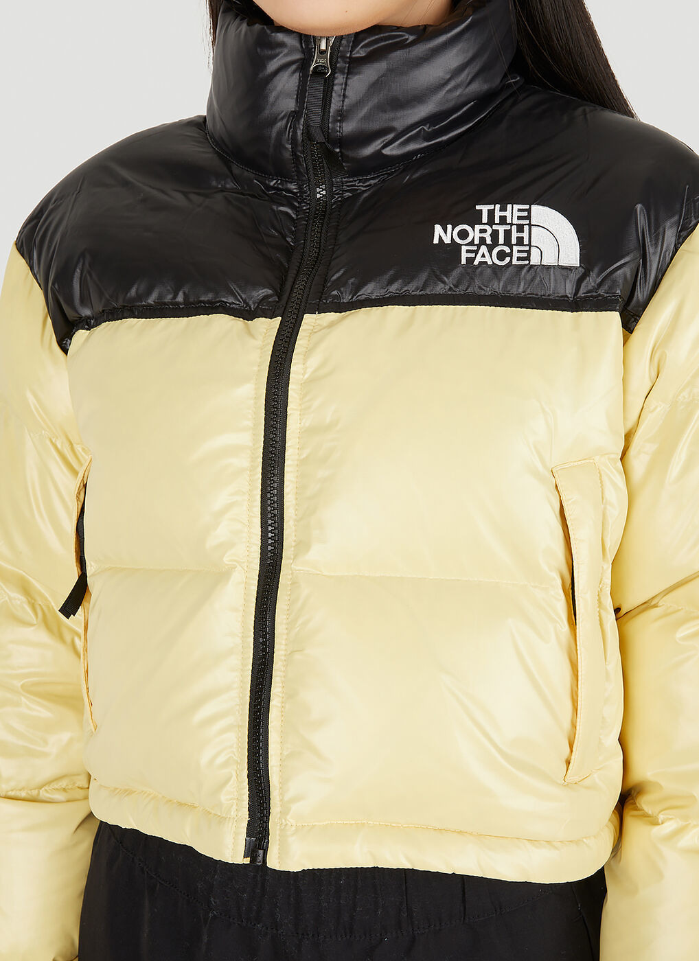 Short Nuptse Jacket in Yellow The North Face