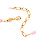 Anni LU Calypso Beaded 18kt Gold-plated Necklace - Pink - One Size