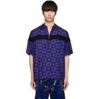 Dries Van Noten Blue Verner Panton Edition Beaded Clasen Shirt