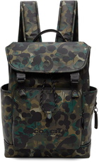 Coach 1941 Khaki Camo Print League Flap Backpack